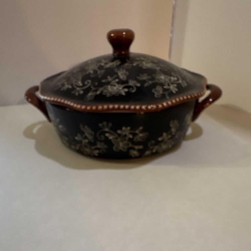 Temp-tations Presentable Ovenware Casserole Bowl Floral Lace- 2.0 QT